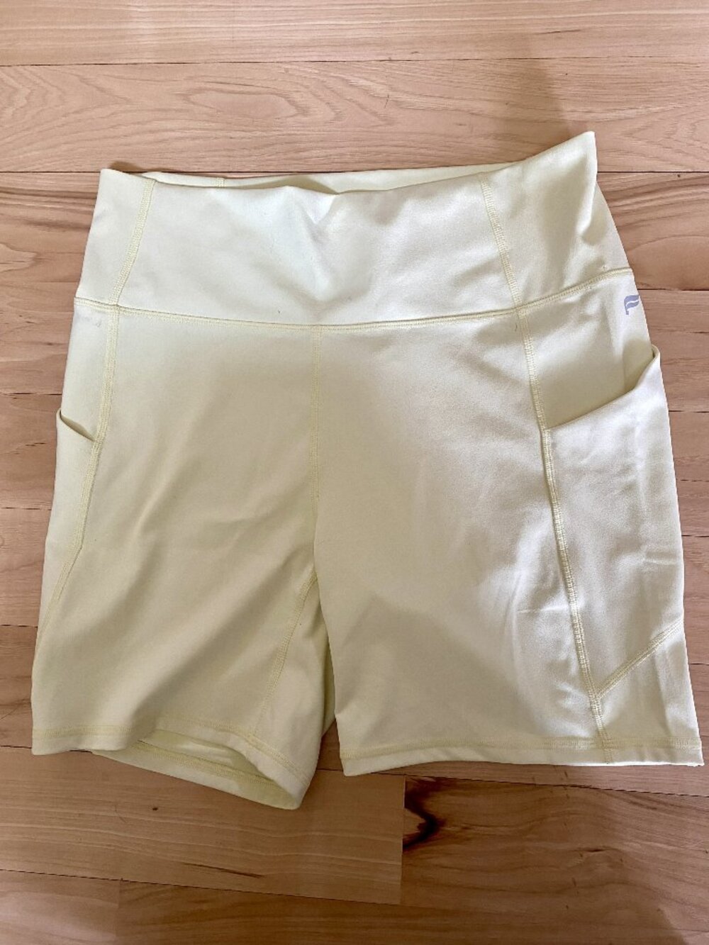 Fabletics Shorts NWT L Yellow Oasis High-Waisted PureLuxe Pocket Shorts 6"